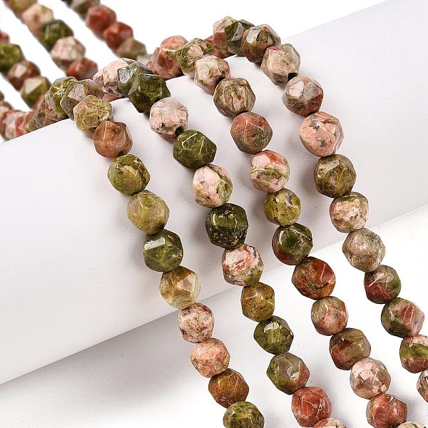 Natural Unakite Bea… - image