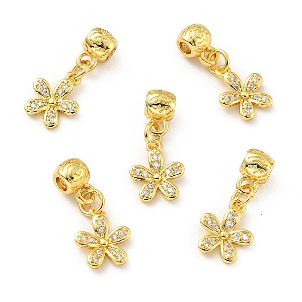 

PandaHall Rack Plating Brass Micro Pave Clear Cubic Zirconia Pendants, Cadmium Free & Lead Free, Long-Lasting Plated, Flower, Golden, 23mm...