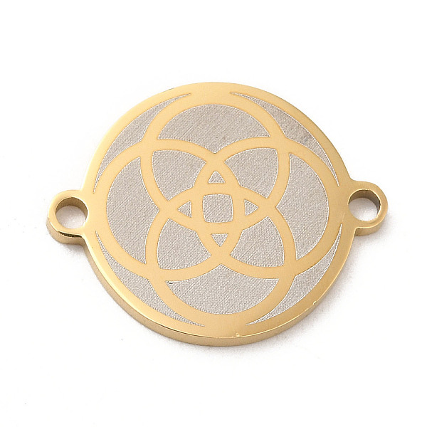 

PandaHall Ion Plating(IP) 304 Stainless Steel Connector Charms, Flat Round Links with 4-Ring Pattern, Golden, 16x20x1.5mm, Hole: 1.6mm 304...