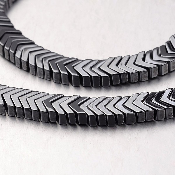 

PandaHall Non-magnetic Synthetic Hematite Bead Strands, Arrowhead, Original Color, 4x6x3mm, Hole: 1mm, about 206pcs/strand, 15.7 inch...