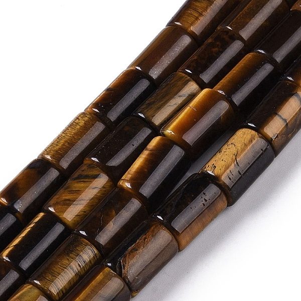 

PandaHall Natural Tiger Eye Beads Strands, Column, 12x8mm, Hole: 1.2mm, about 33pcs/strand, 15.63''(39.7cm) Tiger Eye Column