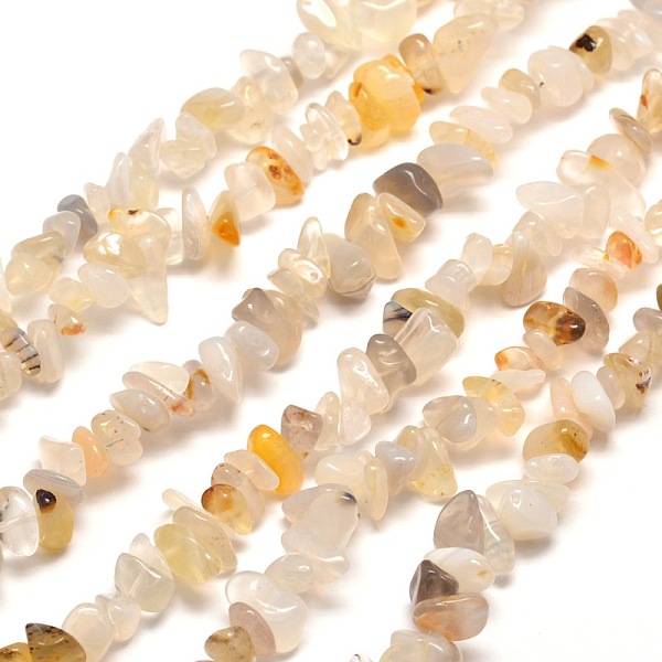 

PandaHall Natural White Agate Chip Bead Strands, 5~8x5~8mm, Hole: 1mm, about 31.5 inch Natural Agate Chip