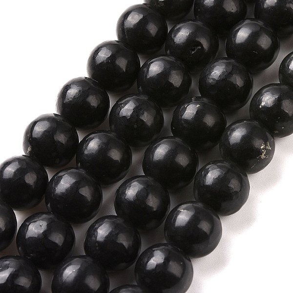 

PandaHall Natural Shungite Beads Strands, Grade AB, Round, 8mm, about 46~48pcs/strand, 14.88~15.24''(37.8~38.7cm) Shungite Round
