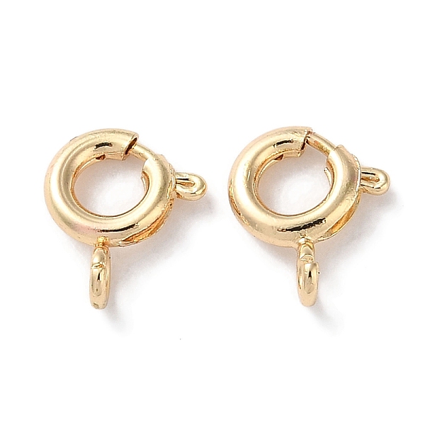 Rack Plating Brass Spring Ring Clasps