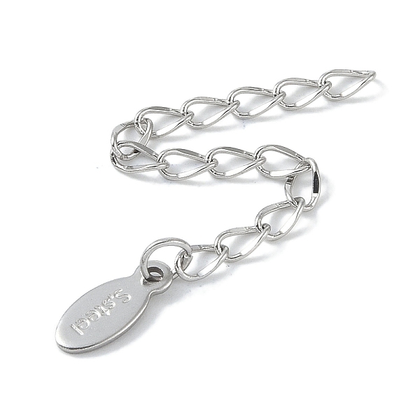 

PandaHall 304 Stainless Steel Chain Extender, Stainless Steel Color, 60x2mm 304 Stainless Steel
