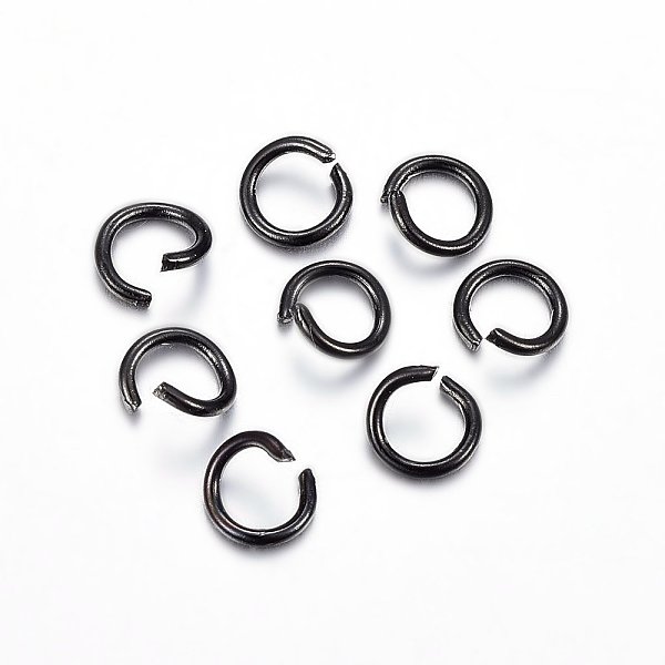 

PandaHall 304 Stainless Steel Open Jump Rings, Electrophoresis Black, 21 Gauge, 5x0.7mm, Inner Diameter: 3.6mm 304 Stainless Steel