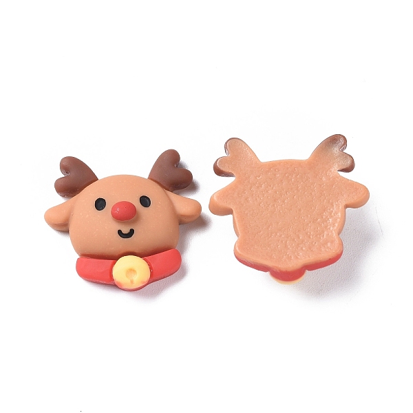 

PandaHall Christmas Theme Opaque Resin Cabochons, Deer, 24.5x26x9mm Resin Deer