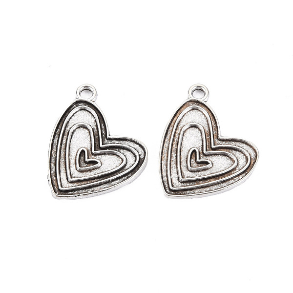 

PandaHall Tibetan Style Alloy Pendant Enamel Settings, Cadmium Free & Lead Free, Heart, Antique Silver, 23x18x1mm, Hole: 1.8mm Alloy Heart