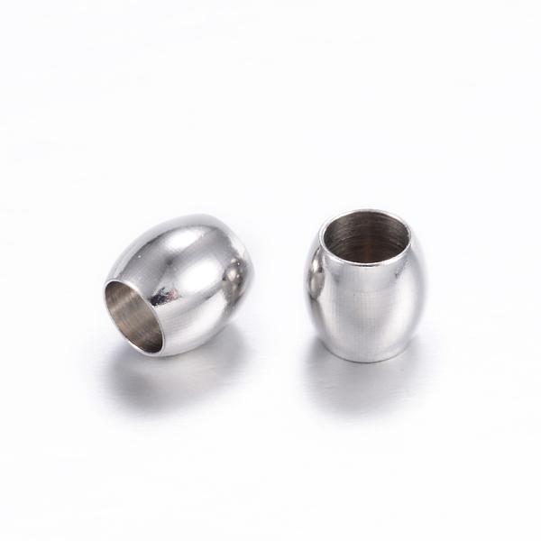 

PandaHall 202 Stainless Steel Beads, Barrel, Stainless Steel Color, 6x6mm, Hole: 4mm 202 Stainless Steel Barrel