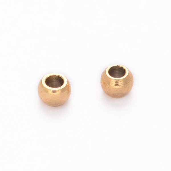 

PandaHall Barrel Ion Plating(IP) 304 Stainless Steel Beads, Golden, 2x1mm, Hole: 0.5mm 304 Stainless Steel Barrel