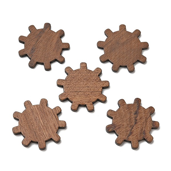

PandaHall Walnut Wood Cabochons, Gear, Camel, 23.5x2mm Wood Gear Brown