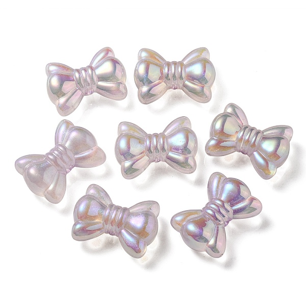

PandaHall UV Plating Luminous Transparent Acrylic Beads, Glow in The Dark, Bowknot, Lavender, 24.5x32.5x12mm, Hole: 4mm Acrylic Bowknot..., Purple
