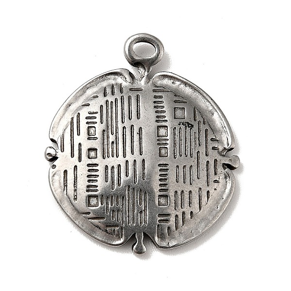 

PandaHall Tibetan Style 304 Stainless Steel Pendants, Flat Round Charms, Textured, Antique Silver, 23x20x2.5mm, Hole: 1.5mm 304 Stainless...