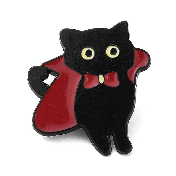 

PandaHall Cat Enamel Pins, Black Alloy Badge for Backpack Clothes, Clothes, 28.5x26x1.3mm Alloy+Enamel Clothes Black