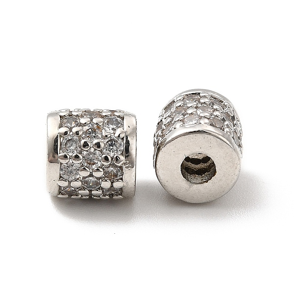 

PandaHall Rack Plating Brass Cubic Zirconia Beads, Cadmium Free & Lead Free, Long-Lasting Plated, Column, Platinum, 7.5x7.5mm, Hole: 2.5mm..., Clear