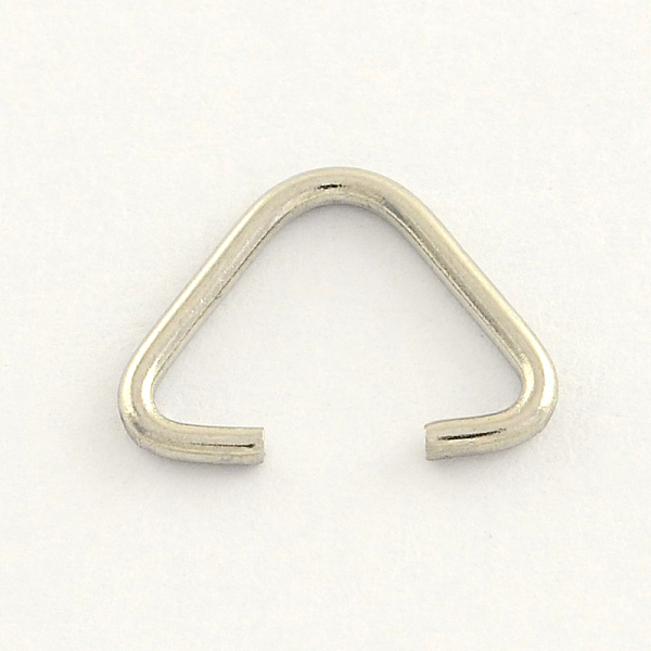 

PandaHall 304 Stainless Steel Triangle Rings, Buckle Clasps, Fit For Top Drilled Beads, Webbing, Strapping Bags, Stainless Steel Color...