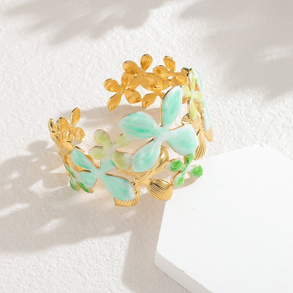304 Stainless Steel Enamel Cuff Bangles