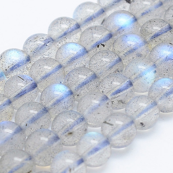 

PandaHall Natural Labradorite Beads Strands, Round, 5mm, Hole: 1mm, about 84pcs/strand, 15.7 inch(40cm) Labradorite Round