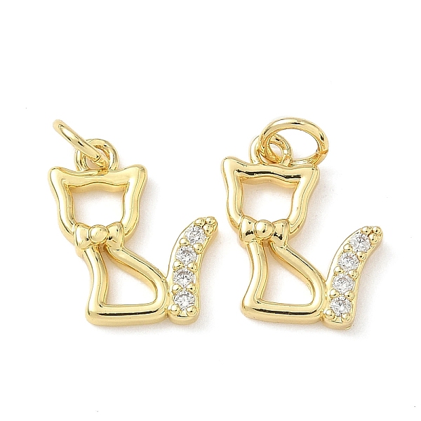 Pendenti in ottone con micro pavé di zirconi cubici trasparenti