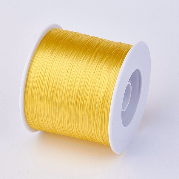 

PandaHall Flat Elastic Crystal String, Elastic Beading Thread, for Stretch Bracelet Making, Gold, 0.7mm, about 546.8 yards(500m)/roll...