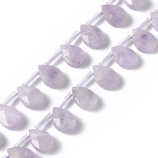 

PandaHall Natural Lepidolite Beads Strands, Top Drilled Beads, Faceted, Teardrop, 12x8x4mm, Hole: 0.7mm, about 32pcs/strand, 15.08~15.24...