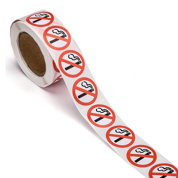 Наклейка с предупреждением о запрете курения