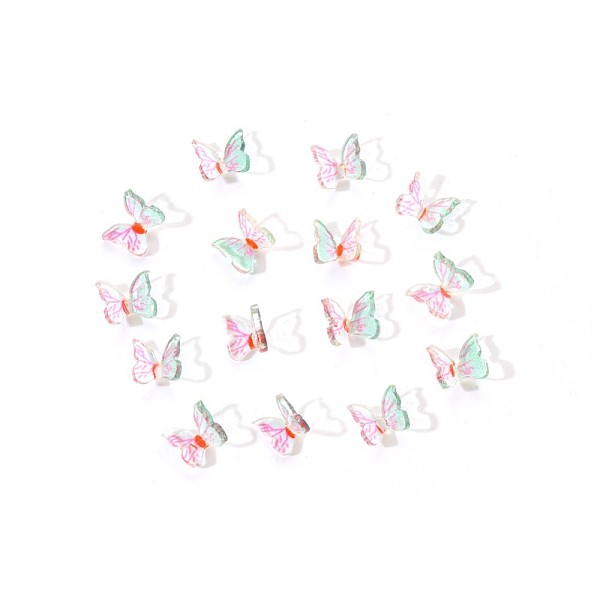 

PandaHall 3D Resin Butterfly Nail Charms, Nail Art Design, Nail Art Decoration Manicure Tools Accessories, Colorful, 6~7x7~8x3mm, 100pcs/bag...