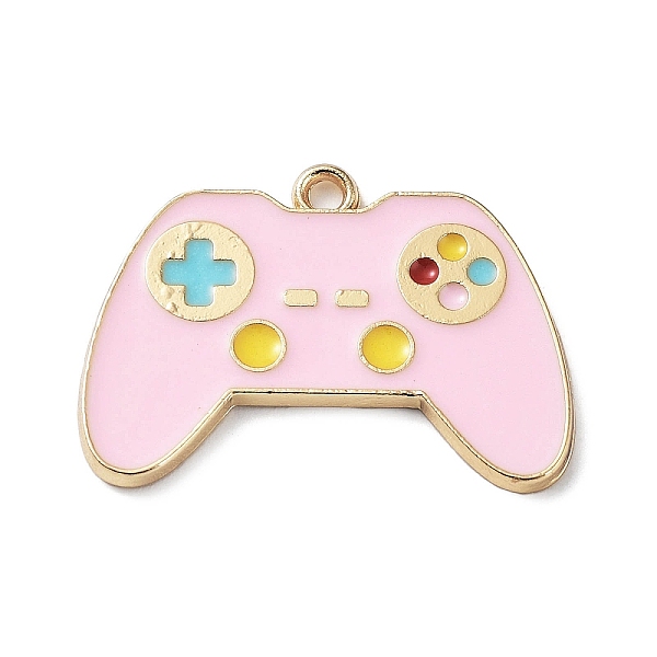 

PandaHall Alloy Enamel Pendants, Light Gold, Gamepad Charm, Pink, 18x26x1.5mm, Hole: 1.6mm Alloy+Enamel Others Pink