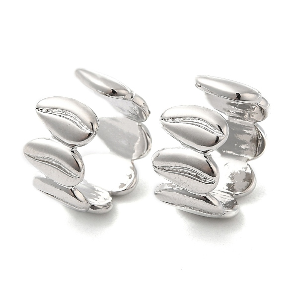 

PandaHall Rack Plating Brass Leaf Cuff Earrings, Non Piercing Earrings, Cadmium Free & Lead Free, Platinum, 16.5x16.5x9mm Brass Leaf
