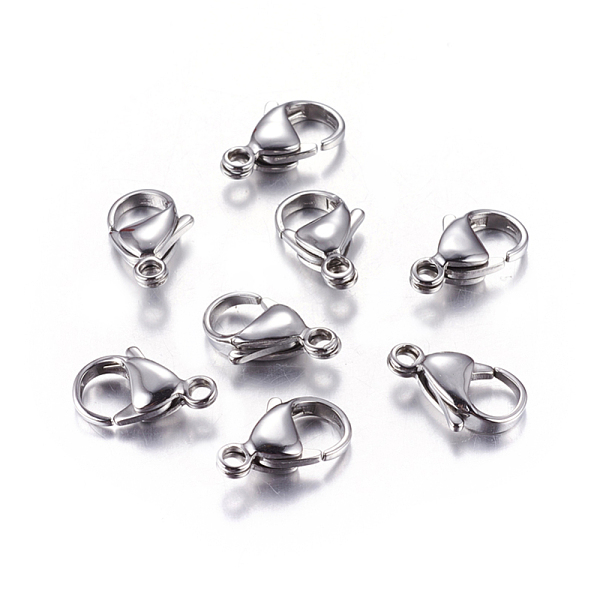 

PandaHall 304 Stainless Steel Lobster Claw Clasps, Parrot Trigger Clasps, Manual Polishing, 15x9x4mm, Hole: 2mm 304 Stainless Steel Others
