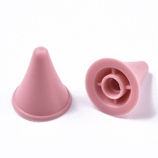 

PandaHall Plastic DIY Weaving Tool Knitting Needle Caps, knitting Needle Stopper, Light Coral, 20x17mm, Hole: 5mm Plastic Red