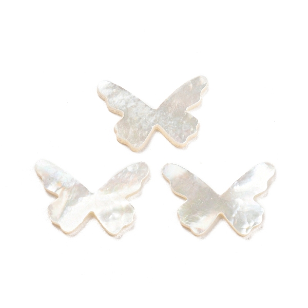 

PandaHall Natural Sea Shell Cabochons, Butterfly, White, 9x13x0.8~1mm Sea Shell Butterfly White