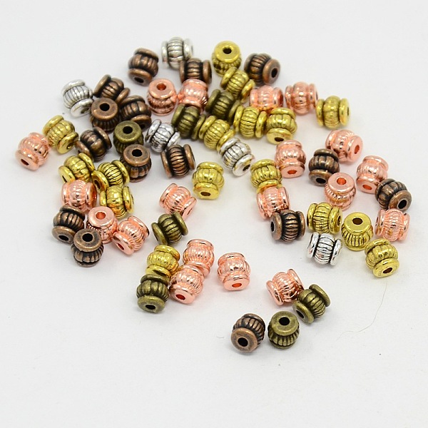 

PandaHall Mixed Color Tibetan Style Barrel Spacer Beads, Cadmium Free & Nickel Free & Lead Free, 5x5x5mm, Hole: 1.5mm, about 560pcs/200g...