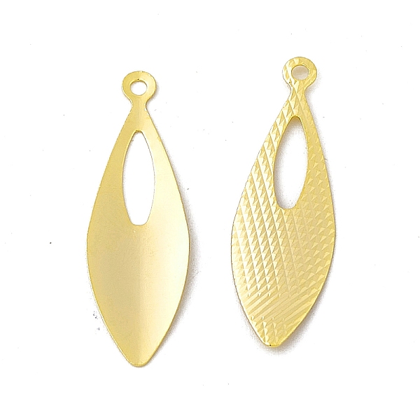 

PandaHall Brass Pendants, Cadmium Free & Lead Free, Horse Eye Charm, Real 24K Gold Plated, 28x8.5x0.9mm, Hole: 1.4mm Brass Horse Eye