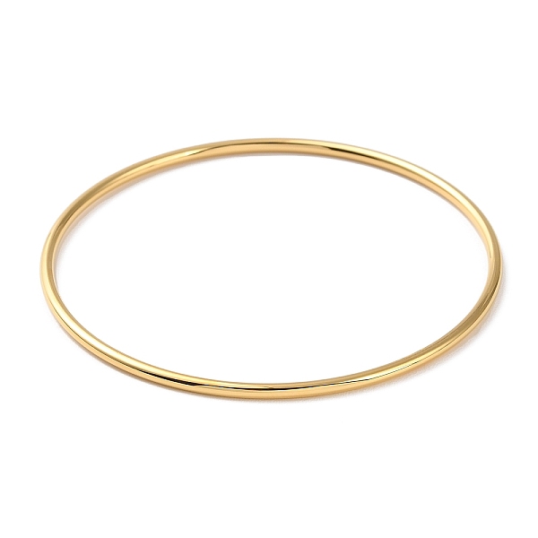 

PandaHall Ion Plating(IP) 304 Stainless Steel Simple Plain Bangle for Women, Golden, Inner Diameter: 2-1/8 inch(5.5cm) 304 Stainless Steel