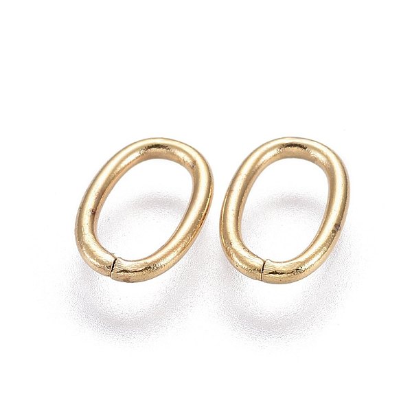

PandaHall 304 Stainless Steel Open Jump Rings, Oval, Golden, 10x6.5x1.1mm 304 Stainless Steel