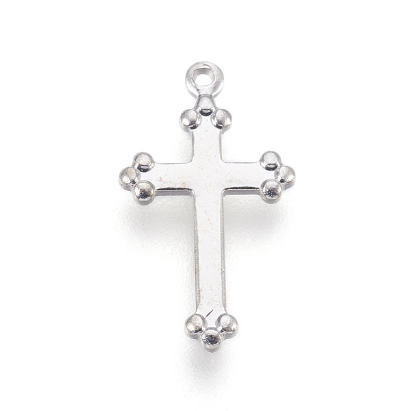 

PandaHall Brass Pendants, Cross, Platinum, 17.5x10x1mm, Hole: 0.8mm Brass Cross