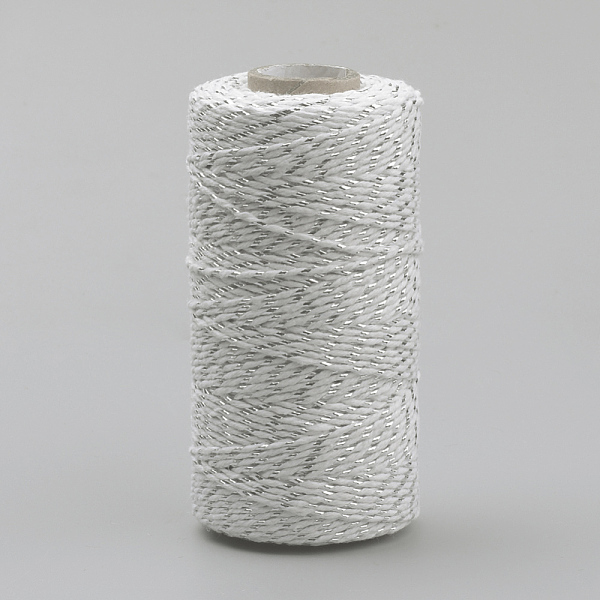

PandaHall Macrame Cotton Cord, Twisted Cotton Rope, for Wall Hanging, Crafts, Gift Wrapping, White, 1.5~2mm, about 100yards/roll(300...