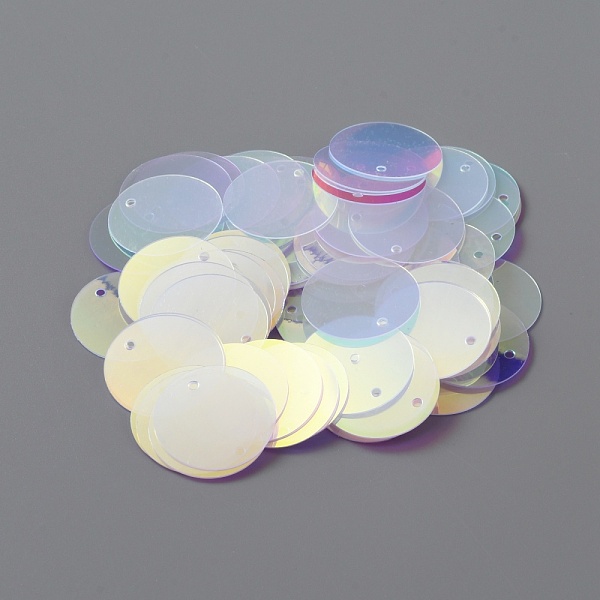 

PandaHall Iridescent PVC Paillette/Sequins Pendants, Flat Round, Ornament Accessories, Plum, 19x0.2mm, Hole: 1.4mm, about 250pcs/bag PVC..., Purple
