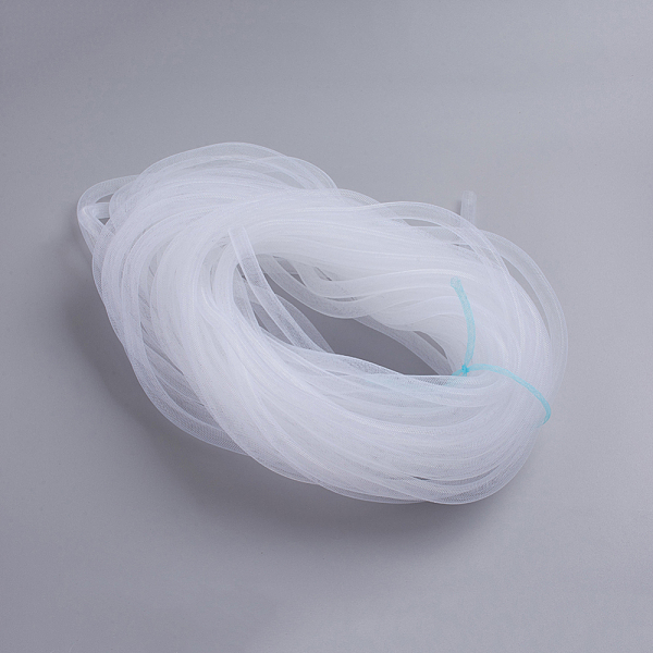

PandaHall Plastic Net Thread Cord, White, 10mm, 30Yards Plastic White