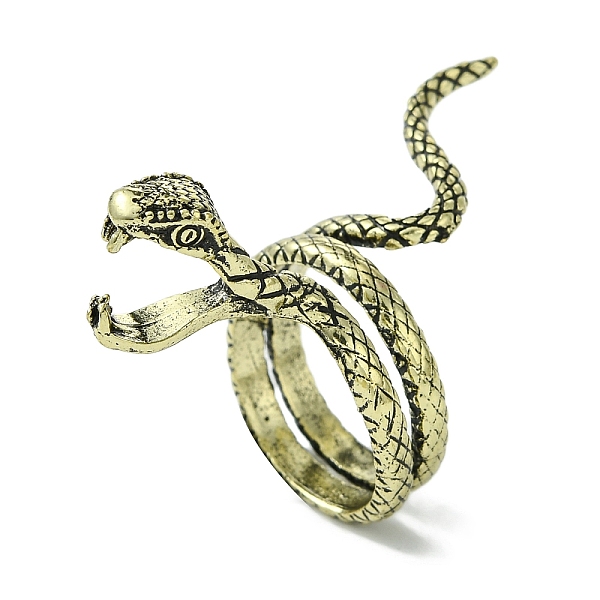 

PandaHall Snake Alloy Cigarette Holder Ring, Wrap Open Cuff Rings for Men, Lead Free & Cadmium Free, Antique Bronze, 8mm, Inner Diameter...