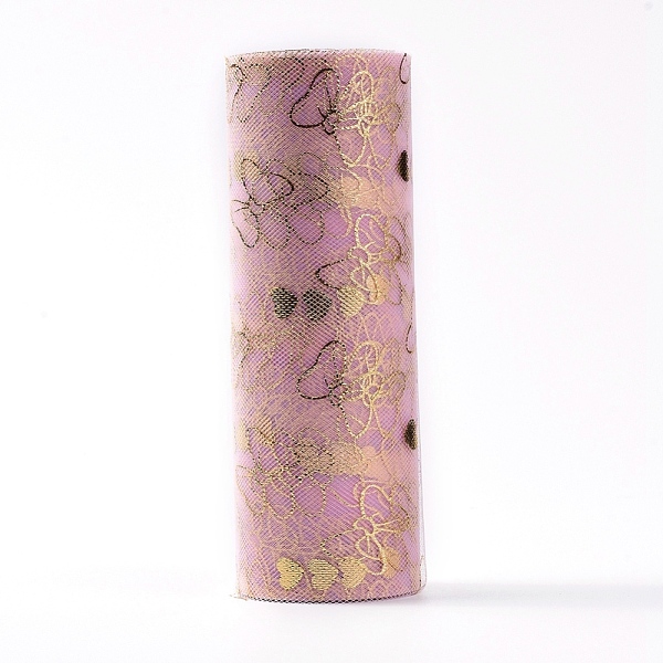 

PandaHall Bowknot & Heart Deco Mesh Ribbons, Tulle Fabric, Tulle Roll Spool Fabric For Skirt Making, Pink, 6 inch(15cm), about 10yards/roll...