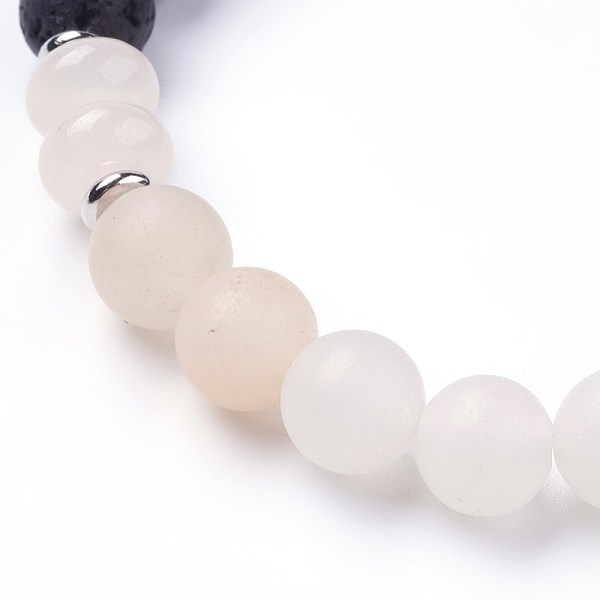 

PandaHall Natural Rose Quartz Stretch Bracelets, with Brass Flat Round Bead Spacers, 2-3/8 inch(60mm) Rose Quartz