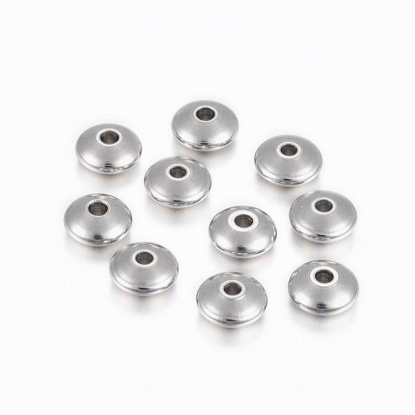 

PandaHall 201 Stainless Steel Spacer Beads, Rondelle, Stainless Steel Color, 8x3.5mm, Hole: 2mm 201 Stainless Steel Rondelle