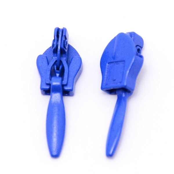 

PandaHall Iron Invisible Zipper Pull Slider Head, for Clothes DIY Sewing Accessories, Royal Blue, 2.5x0.88x0.6cm Iron