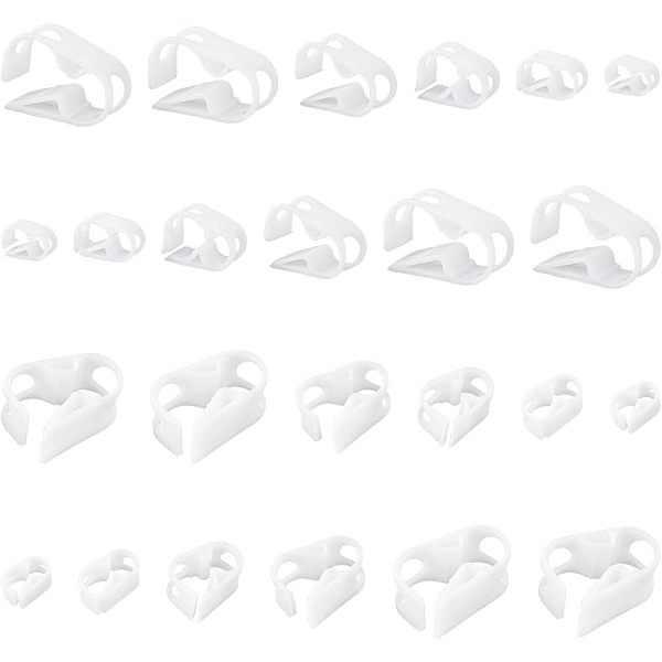 

PandaHall AHADEMAKER 24Pcs 6 Style POM Plastic Hose Flow Regulators, Robert Clamps, Water Stop Clamp, White, 24~56x15~38x10.5~25mm, Inner...