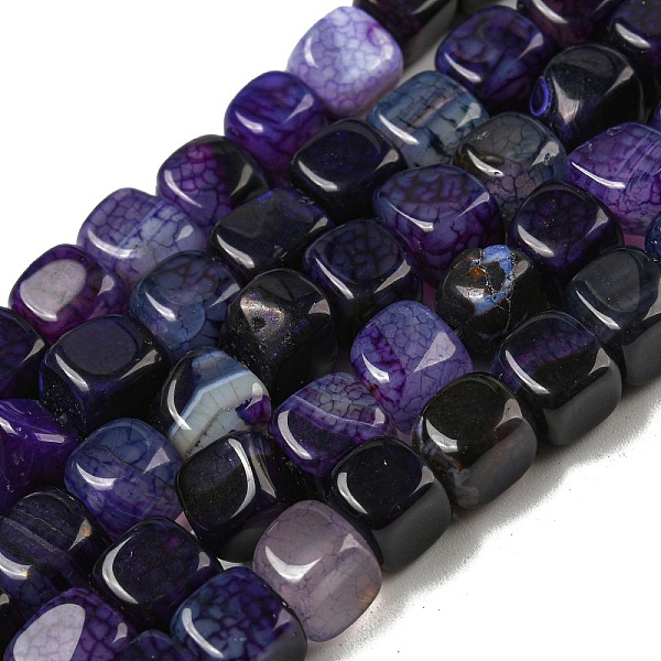 

PandaHall Natural Agate Beads Strands, Dyed & Heated, Cube, Blue Violet, 5~8x4~8x4~6mm, Hole: 1.2mm, about 50pcs/strand, 14.76 inch(37.5cm)...