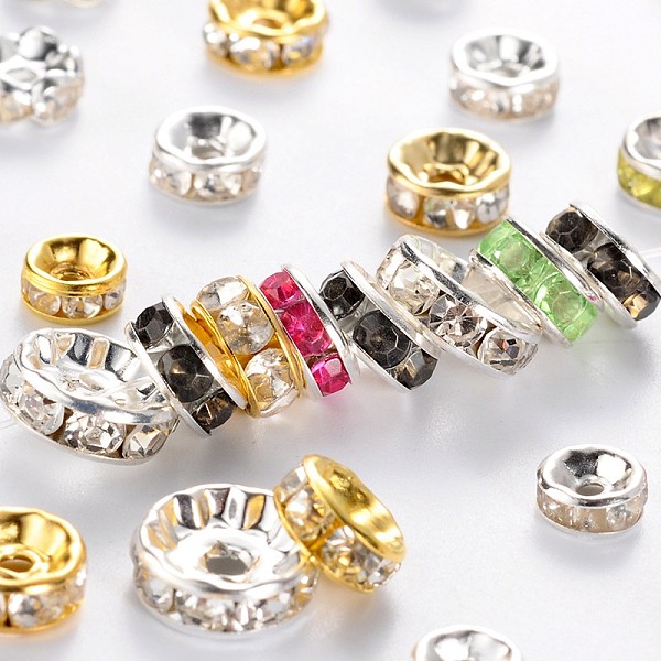 Iron Rhinestone Spacer Beads
