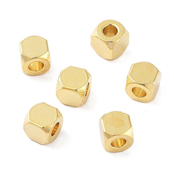 

PandaHall 201 Stainless Steel Beads, Cube, Real 18K Gold Plated, 4x4x4mm, Hole: 2mm 201 Stainless Steel Cube