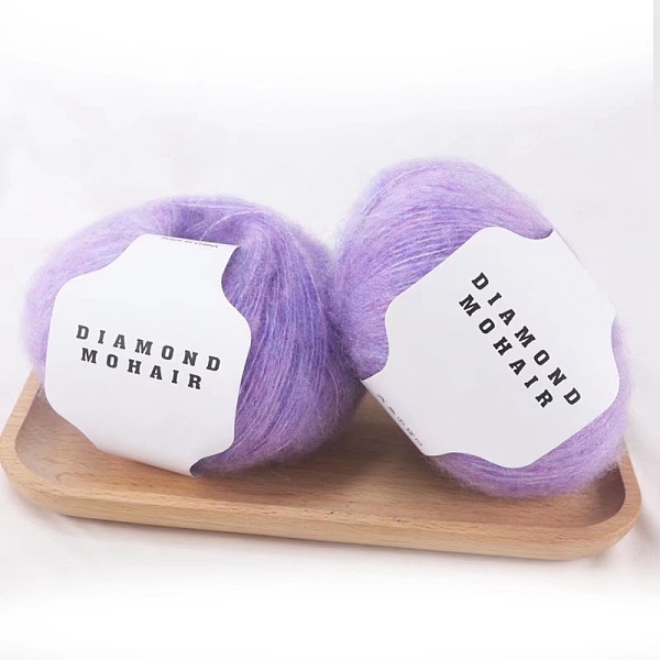 

PandaHall Acrylic Fibers Yarn, for Knitting & Crochet DIY Craft, Warm Yarn for Bag Hat Scarves Clothes Gloves Slippers Dolls, Lilac, 0.9mm..., Purple